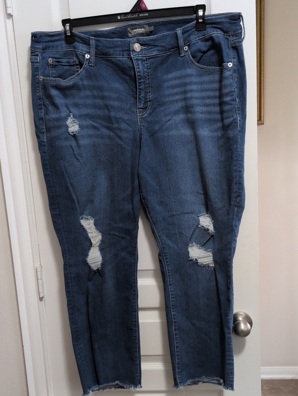 Torrid Ripped Blue Jeans Size 20R